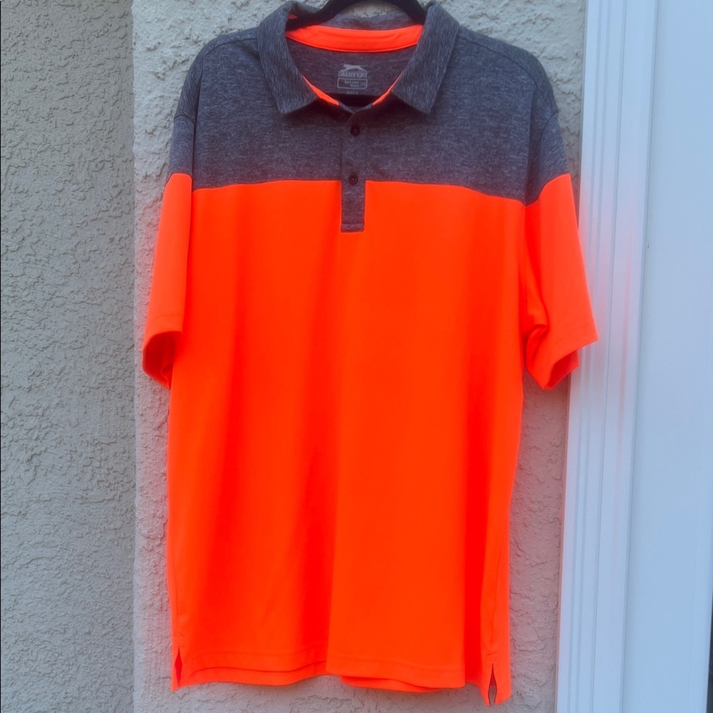 Slazenger Men's Orange/Grey San Fransico Giants Logo Polo Golf Shirt Size XXL
